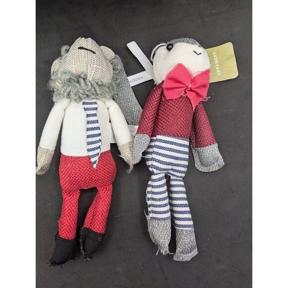 2017 Target Fable Binned Lion And Squirrel Ornaments Plush Set Of 2 Around 7" - Picture 1 of 12